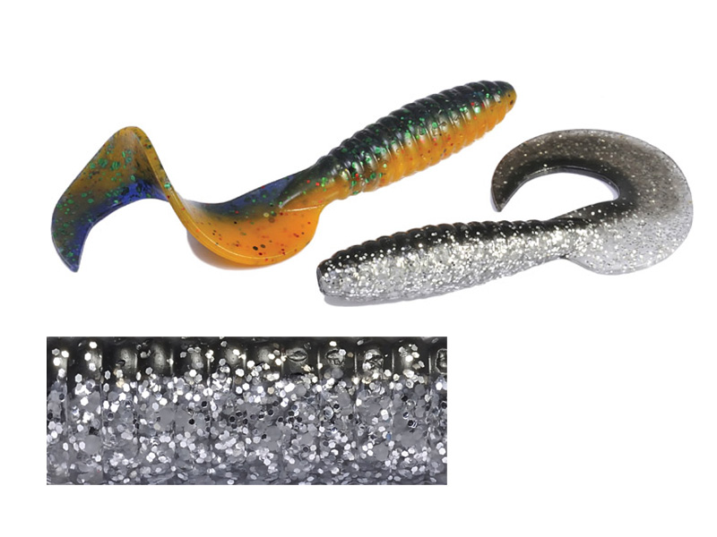 Rapture Fun Tail Grub Black Silver 01